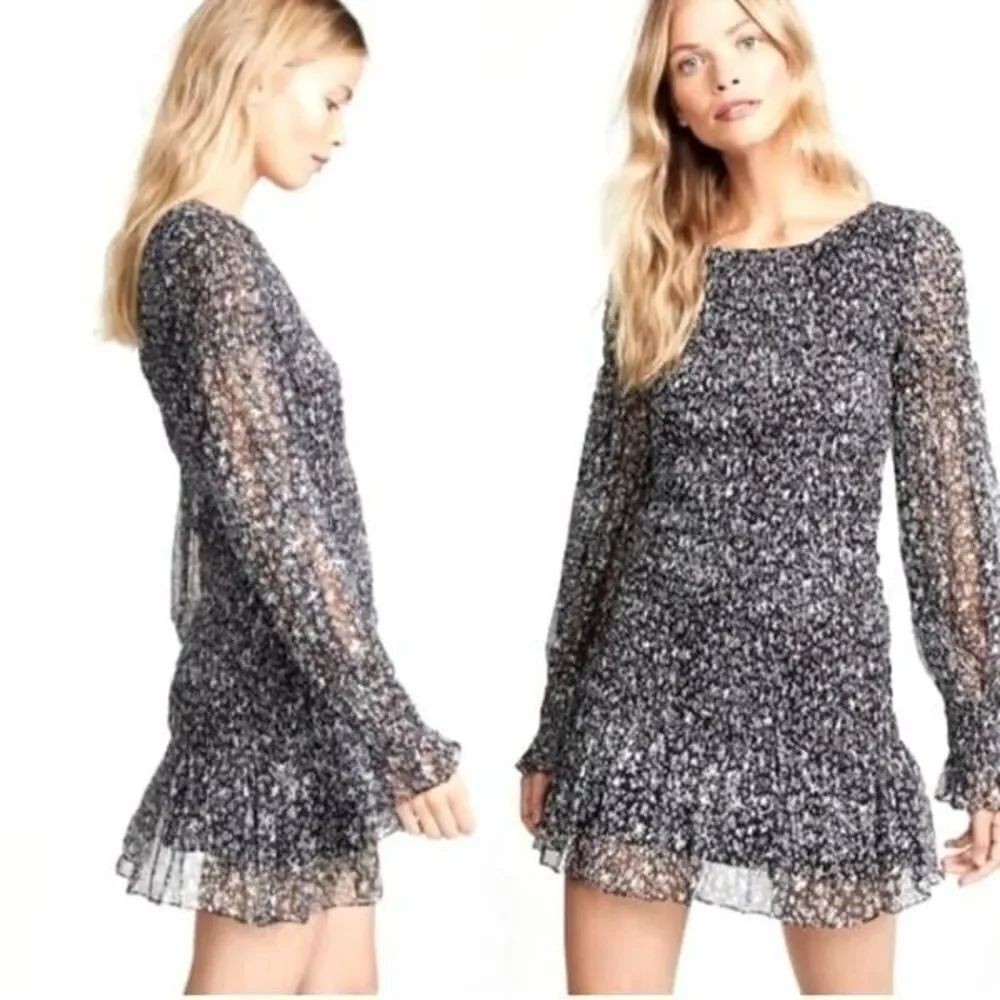 Loveshackfancy Scarlett mini dress in evening sky sz Large